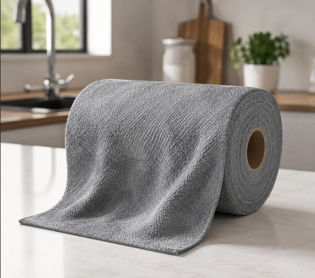Reusable Microfiber Cleaning Cloth Roll