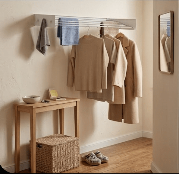 Wall Mounted Foldable Clothing Rack - SPACIOFY