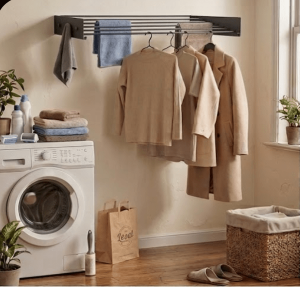 Wall Mounted Foldable Clothing Rack - SPACIOFY