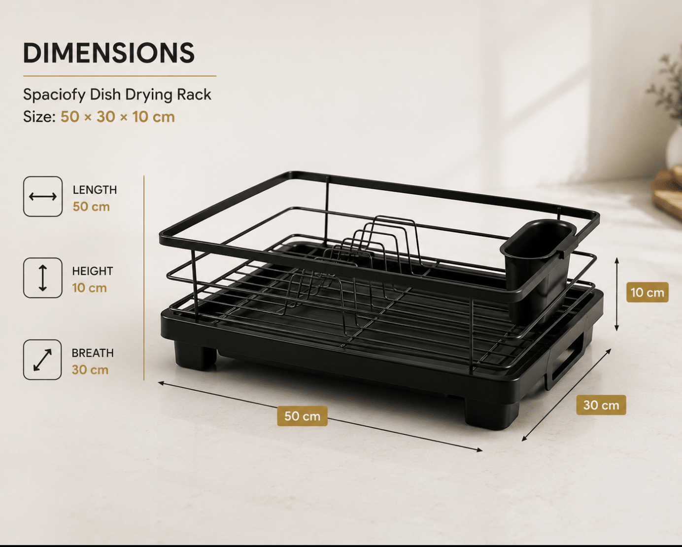 Spaciofy™ DrySpace Dish Rack - SPACIOFY