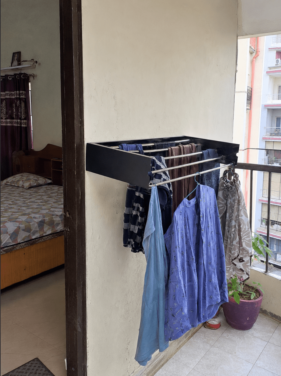 Wall Mounted Foldable Clothing Rack - SPACIOFY