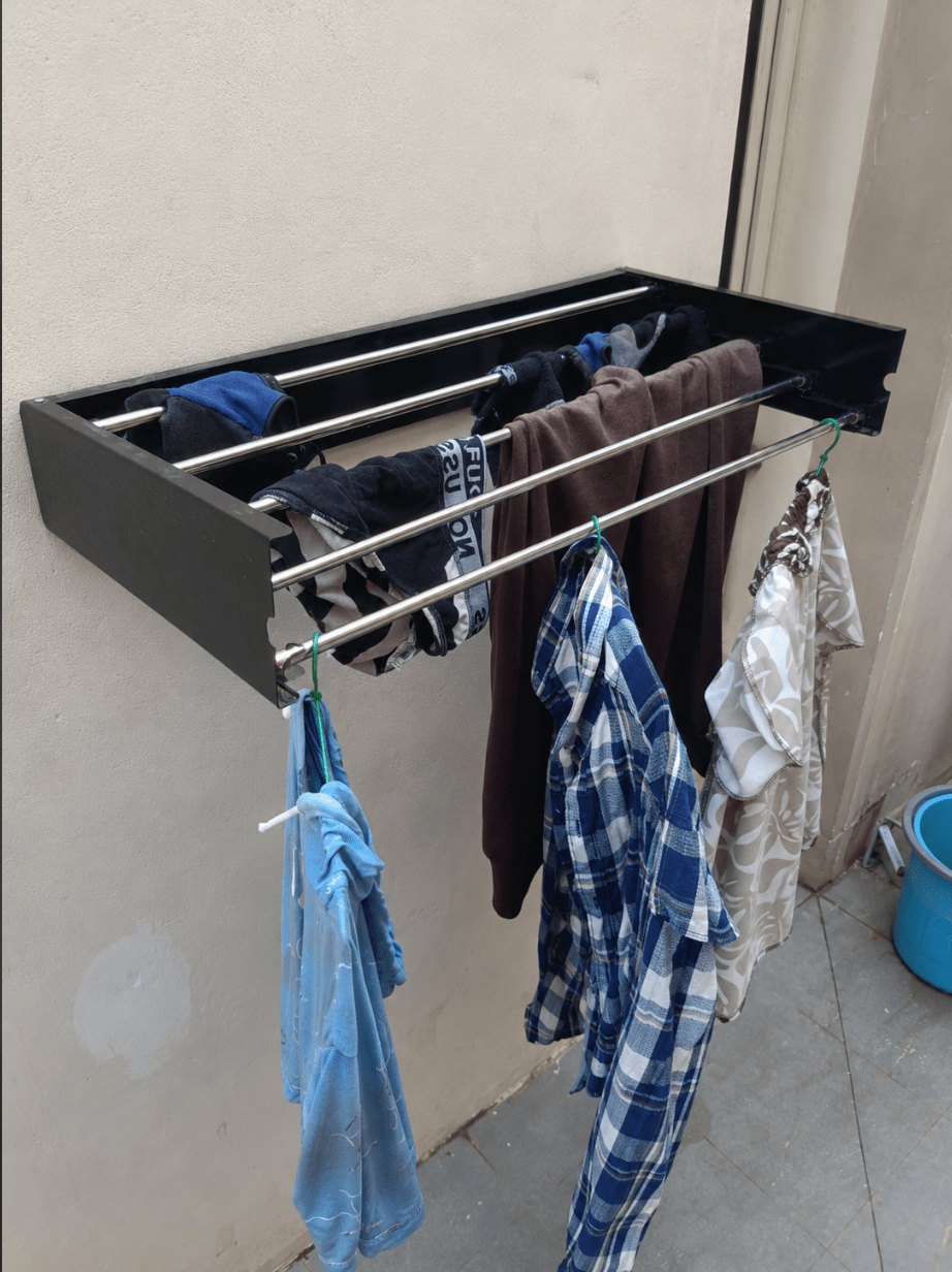 Wall Mounted Foldable Clothing Rack - SPACIOFY