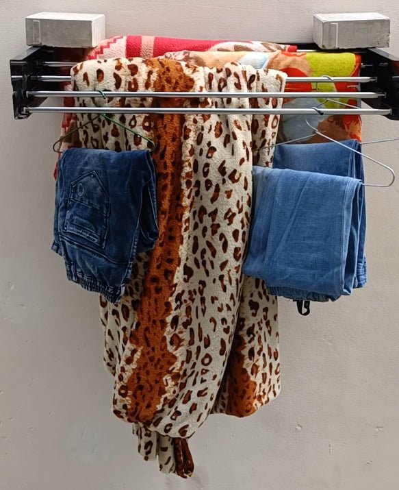 Wall Mounted Foldable Clothing Rack - SPACIOFY