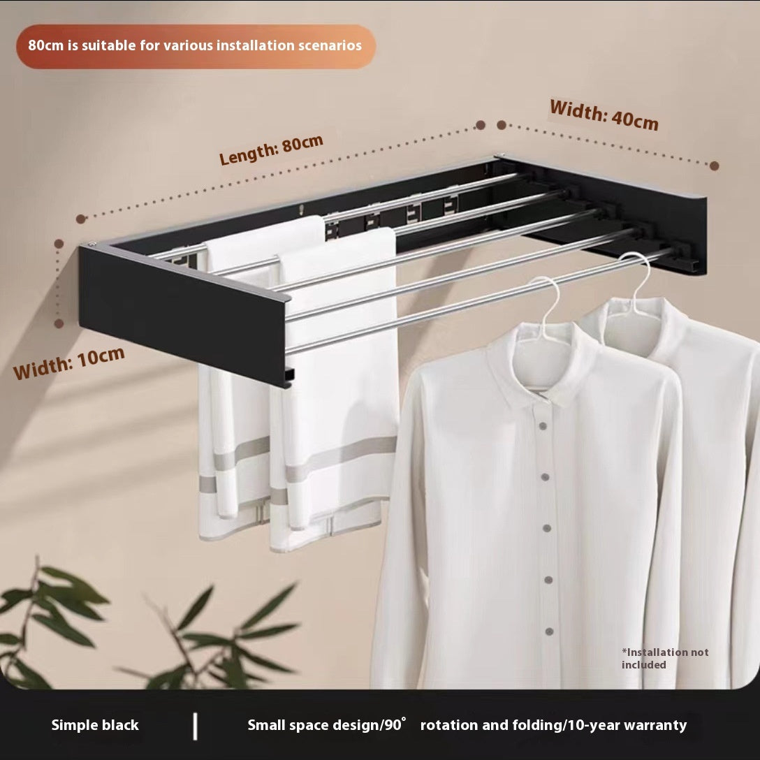 Wall Mounted Foldable Clothing Rack